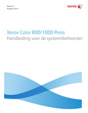 Xerox Color 800 Presses Handleiding