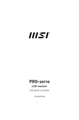 MSI PRO MP251 E2 Handleiding