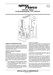 Spirax Sarco CRU 200HQ Installatie En Onderhoud