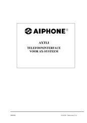 Aiphone AXTLI Handleiding