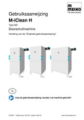 Meiko M-iClean HM M2 Gebruiksaanwijzing