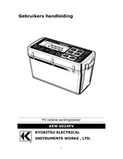 KYORITSU KEW 6024PV Gebruikershandleiding