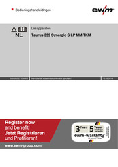 EWM Taurus 355 Synergic S LP MM TKM Bedieningshandleidingen