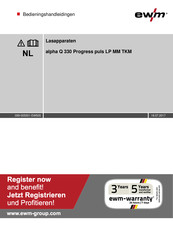 EWM alpha Q 330 Progress puls LP MM TKM Bedieningshandleidingen
