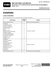 Toro Workman UTX Installatie-Instructies
