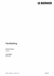 Berner 153075 Handleiding