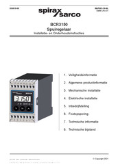 Spirax Sarco BCR3150 Installatie- En Onderhoudsinstructies