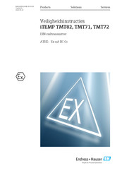 Endress+Hauser iTEMP TMT82 Bedienings- En Veiligheidsinstructies
