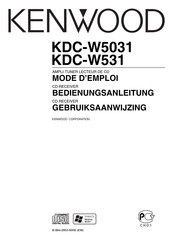 Kenwood KDC-W5031 Gebruiksaanwijzing