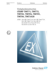 Endress+Hauser iTEMP TMT182B Bedienings- En Veiligheidsinstructies