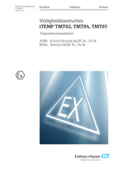 Endress+Hauser iTEMP TMT85 Bedienings- En Veiligheidsinstructies