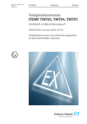 Endress+Hauser iTEMP TMT85 Bedienings- En Veiligheidsinstructies