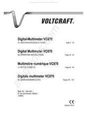 VOLTCRAFT 124603 Gebruiksaanwijzing