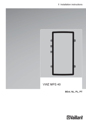 Vaillant VWZ MPS 40 Gebruiksaanwijzing