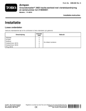 Toro Groundsmaster 3400 Installatie-Instructies
