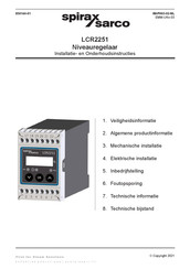 Spirax Sarco LCR2251 Installatie- En Onderhoudsinstructies