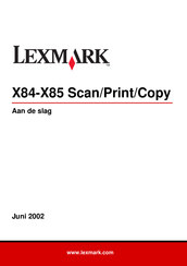 Lexmark X85 Snel Aan De Slag