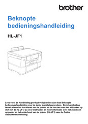 Brother HL-JF1 Beknopte Bedieningshandleiding