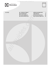 Electrolux ESL 6552 Gebruiksaanwijzing