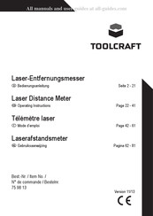 TOOLCRAFT 75 98 13 Gebruiksaanwijzing