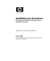 HP Compaq dx2000 minitower Hardware Installatiehandleiding