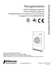 Alliance Laundry Systems MT075S Handleiding Voor Installatie, Bediening En Onderhoud