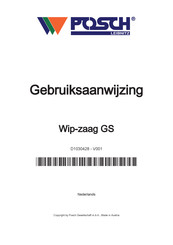 Posch M1356G Gebruiksaanwijzing