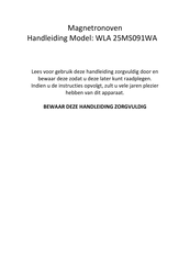 wla 25MS091WA Handleiding