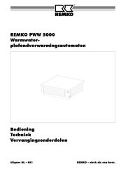 REMKO PWW 5000 Bedieningshandleiding