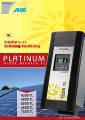 Diehl PLATINUM 7200 TL Installatie- En Bedieningshandleiding