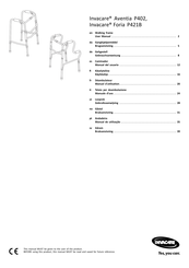 Invacare Foria P421B Gebruiksaanwijzing