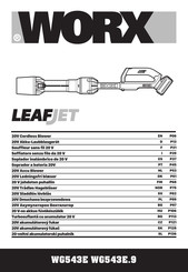 Worx LeafJet WG543E.9 Oorspronkelijke Gebruiksaanwijzing