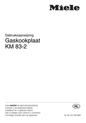 Miele KM 83-2 Gebruiksaanwijzing