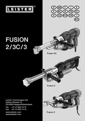 Leister FUSION 3 Gebruiksaanwijzing