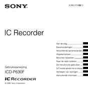 Sony ICD-P630F Gebruiksaanwijzing