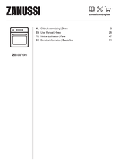 Zanussi ZOHXF1X1 Gebruiksaanwijzing