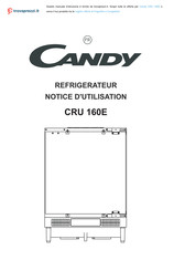 Candy CRU 160E Gebruiksaanwijzing