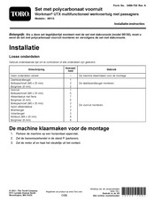 Toro Workman UTX Installatie-Instructies