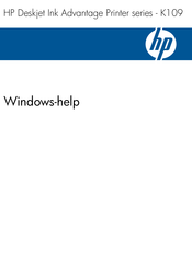 HP Deskjet Ink Advantage Printer K109 Helpgids