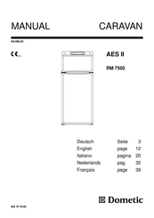 Dometic CARAVAN AES II RM 7505 Bedienings- En Installatiehandleiding