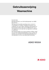 Asko W6564 Gebruiksaanwijzing