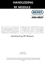 Assa Abloy NEMEF RADARIS EVOLUTION Handleiding