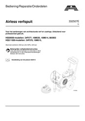 AIRLESSCO HSS9000 Bediening, Onderdelen, Reparatie