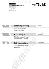 HumanTechnik freeTEL II/S Gebruiksaanwijzing