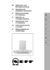 NEFF D 997 0 Series Gebruiks- En Montage-Aanwijzing