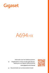 Gigaset A694HX Handleiding