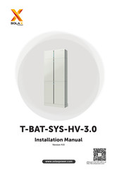 SolaX Power T-BAT-SYS-HV-3.0 Installatiehandleiding