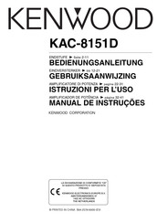 Kenwood KAC-8151D Gebruiksaanwijzing