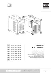 GYS EASYCUT K25 Handleiding