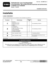 Toro Groundsmaster 360 Installatie-Instructies